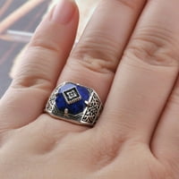 Modni kvadratni rezbareni šuplji prsten za prstez Cosplay retro ženski maskarski nakit