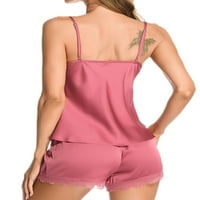 Rejlun dame noćna odjeća V izrez Cami Hotcks Set čipkasti pidžami setovi za žene casual odjeća za spavanje ružičasta xl