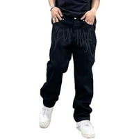 Muške vrećaste tinejdžerke Jeans Hip Hop Tinejdžer Boy Streetwear Sketeboard Y2K pantalone