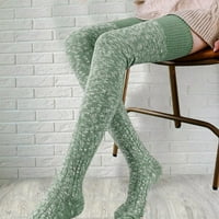 Nejasne čarape za žene vruće prodaje Žene zimske tople dame čisti pamuk nad koljeno čarape čvrste boje