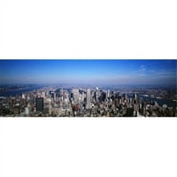 Panoramske slike Videla zrakoplovnih zdjela New York City NYC New York Država Poster Print panoramskim