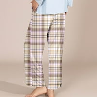 Eashery Womens Capri hlače casual hlače Lounge Hlače Core Knit hlače posteljine široke pantalone za