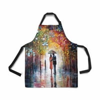 Moderno umjetničko ulje za slikanje uljem pod kišobranskom kuhinjom pregača i ženska pomoćna pregača podesiva s džepovima za kuhanje pečenja baštova