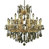 Elegantna rasvjeta Maria Theresa Light Gold Chaldelier Golden Teak Royal Cret Crystal-Finish: Zlato