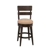 Hillsdale Leclair Wood Bar Visina okretna stolica, smeđa siva žičana četka - 46h 22W 19.5D; Visina sjedišta:
