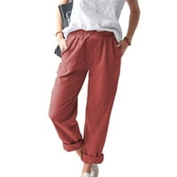 Airpow Ženske ležerne pantalone Žene Ležerne prilike od solidnih boja Elastični struk Udobne hlače hlače