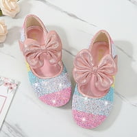 Aaiyomet princeze djevojke sandale bebe Bling Kids Cipele Rhinestone Bowler cipele Biserne cipele Malidler Sandala veličine 5, ružičasta 3.5