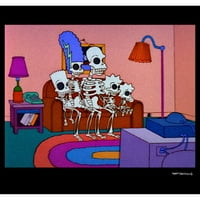Muškarci Simpsons Skeleton porodica unutar kuće DUJOVACIJA CRNA VELIKA