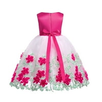 TODDLER Baby Girls Obući se BACK bez šljokica Bowknot Tutu Gown Svečana haljina za vjenčanje 6-7 godina Toddler Baby haljina - ljetna ušteda