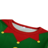 AFUNBABY Obiteljski božićni pidžami Podudarni set Santa Claus PJs Sleep odjeća Tee prugaste karirane