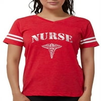 Cafepress - medicinska sestra Ženska tamna majica - Ženska fudbalska majica