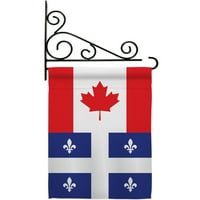 Kanadske pokrajine Quebec Garden Flag postavi regionalni X18. Dvostrane ukrasne vertikalne zastave Dekoracija