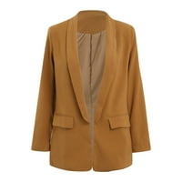 Ženska jakna Čvrsta boja Ogrlica s dugim rukavima Modni rever Mali odijelo Kardigan Poslovni povremeni