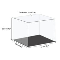 Uxcell akrilni prikaz Case Plastika BO Cube Skladištenje Bo Bistra Mala sastavljanje prašine otporne na posudu 41x36x