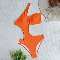 Ženske odjeće za plažu jedno ramena kupaći kostimi za kupaće kostimi nepravilne solidne boje monokinis