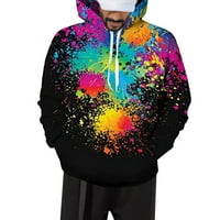 DMQupv Zip Ups Hoodies za muškarce Y2K muške dugih rukava s kapuljačom s dugim rukavima, puni zip dukserir Black 4xl