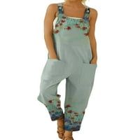 Bomotoo dame Jumpsuits Crew Crtne duge hlače Cvjetni print Roma Pantri za odmor Harem Pant Graffiti XL