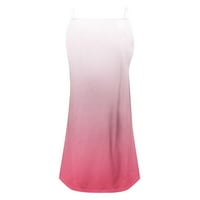 Penskaiy Fashion Women Ljeto Ležerne prilike naleted V-izrez za zavoj s cvjetnim otisnutim Camis haljina Plus size haljine L Pink u prodaji