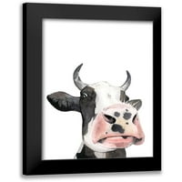 Popp, Grace crna modernog uokvirenog muzeja Art Print pod nazivom - Vodeni krava portret I