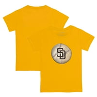 TODDLER TINY TORMIP ZLATO San Diego Padres Prošižena majica za bejzbol