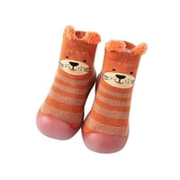 HUNPTA TODDLER cipele za dječake Dječje djevojke životinjske crtane čarape cipele Toddler Fleece toplice spratske čarape ne klizne predraševne cipele