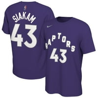 Muški Nike Pascal Siakam Purple Toronto Raptors zasluženo ime i broj majica