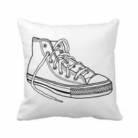 Bijela cipela na platnu ručno oslikana bacač jastuk za spavanje kauč na razvlačenje