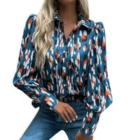 Dno košulje za žene Ljetne majice za žene Žene Modni trend proizvoda Bubble rukava Leopard košulja Flowe