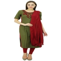 Atasi ženski rayon ravno vezeno salwar kameez dupatta odijelo