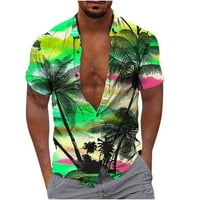 Cuoff Havajski odjeća za odmor Muška havajska majica Zabava s kratkim rukavima na majici za rušenje Tropska kuća na plaži