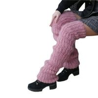Ženske pletene čarape zagrijavači zagrijavajuće čarape za nogavice Visoko dugačko koljeno naklonjene čarape čarape za cipele na vrhu čarape