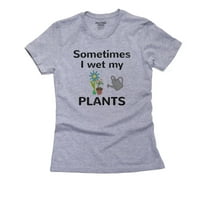 Ponekad sam vlažio biljke - urnebesna vrtlana ljubav ženska pamučna siva majica