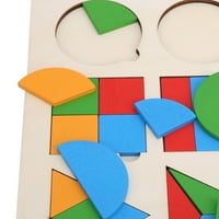 Uzorak blokovi i ploče, oblik i borba sorter višestrukih slagalica Puzzle Drveni geometrijski oblik Puzzle Board Montessori igračke za rane obrazovne vrste poklona Kombinacija