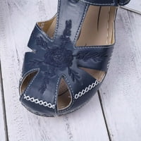 Mishuowi ženske klipene pete Flip flops multicolor vezene sandale papuče