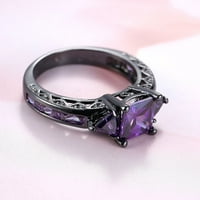 Wendunide ukrasi, dama moda vjenčani angažman prsten ljubičasti draguljski rez prstenovibici cirkonijski prstenovi za mladenke sjajne vjenčanje f