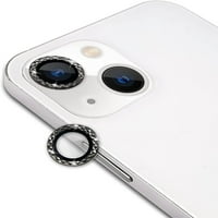 Kompatibilan sa iPhone mini iPhone iPhone-om Diamond objektiv za objektiv za stražnju kameru Sjajna iskra Kamera Metalni okvir Krug Potpuno pokrivanje Zaštitna crna