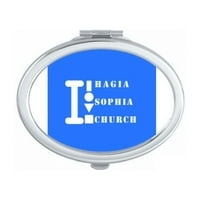 Hagia Sophia Art Deco Fashion Mirror Portable Foll ručne šminke dvostruke bočne naočale