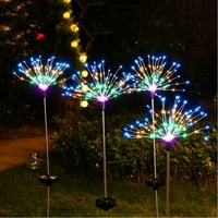 Solarni vatromet, vanjski solarni vrtni ukrasni svjetla LED bakrene bakrene žice String DIY pejzažna svjetlost za pješke staze backyard božićne zabave za ukrašavanje