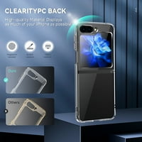 Clear futrola za Samsung Galaxy Z Flip 5, mekani udarni TPU BRANIK Tvrdi stražnji poklopac prozirni