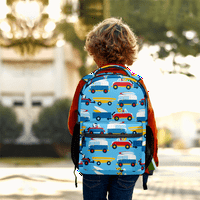 Kamion Print Bookbag Moderan studentski ruksak za djevojke dječake Tinejdžeri sa škriljcom i bocom Pocke