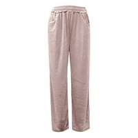 Zimske pantalone za žene za žene Djevojke Ecosmart Dukserice, Dno otvorenih noga, nejasni duksevi, ružičasti