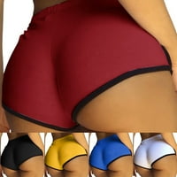 Ženske kratke hlače Joga Sportske hlače Teretana Workout Plaža Pločasti Plijen Casual Slim Fit Plava L