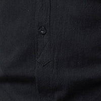 KETYYH-CHN MENS majice s dugim rukavima niz lagani vrhovi muške modne majice Black, 3xl