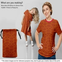 Onuone pamučni dres crvene tkanine Geometrijska šivaća tkanina od dvorišta tiskana DIY odjeća šiva se