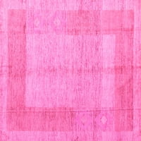 Ahgly Company Zatvoreni kvadrat Sažetak ružičaste moderne prostirke, 5 'kvadrat