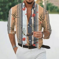 Dizajnerski proljetni ljetni muški casual 3D Halloween Tipca Hawaii majica Bluza dugih rukava siva l