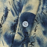 Odieerbi Havajska majica za muškarce Grafičke majice Ležerne prilike za ispaštaj pulover kratkih rukava džepni bluza bijeli
