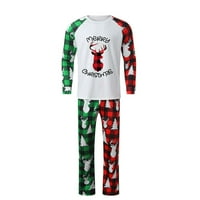 Usmixi podudaranje porodice pidžame Xmas podudaranje PJS za odrasle djeca klasična plata elk print božićne