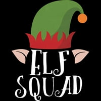 Božićni elf odred mens crni grafički tee - dizajn od strane ljudi 4xl