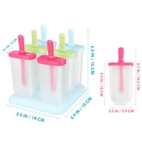 Popscile kalupe Modne bombonske boje Plastična šupljina ledena popsicle aparat za ledene kalupe